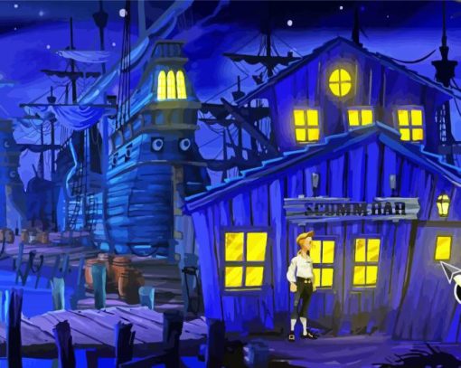 Monkey Island Game paint by numbers