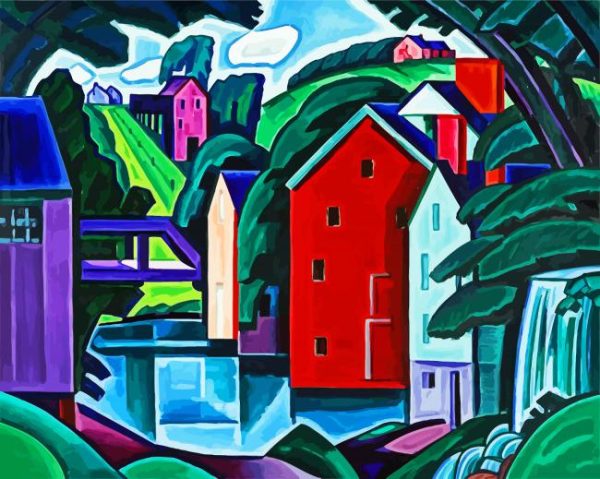 Old Canal Oscar Bluemner paint by numbers