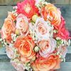 Peachy Coral Flowers paint by numbers