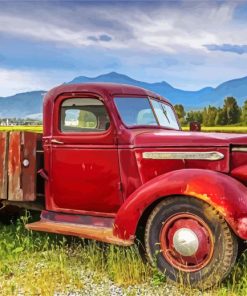 Red Rusty Truck paint by numbers