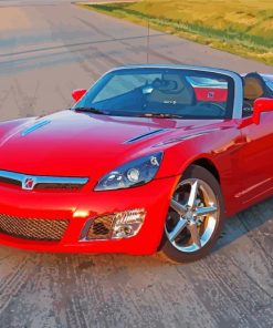 Red Saturn Sky Car paint by numbers