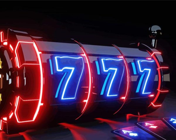 Slot Machine in Casino paint by numbers