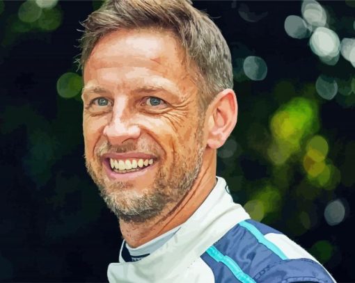 The Ricing Driver Jenson Button paint by numbers