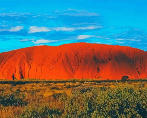 Uluru Mountain paint by numbers