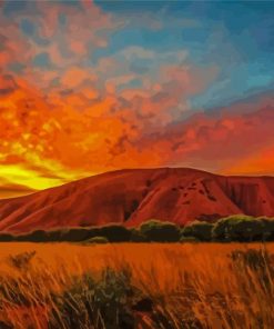 Uluru National Park at Sunset paint by numbers