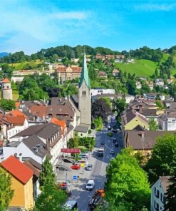 Vorarlberg Buildings paint by numbers