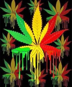 Weed Leaf paint by numbers