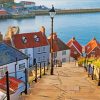 Whitby England Seascape paint by numbers