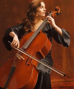 Woman Playing Cello paint by numbers