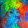 Abstract African Headdress paint by number