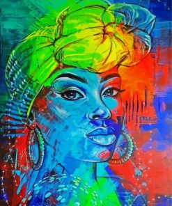 Abstract African Headdress paint by number