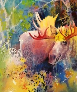 Abstract Moose Art paint by number