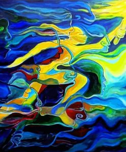 Abstract Runners paint by number