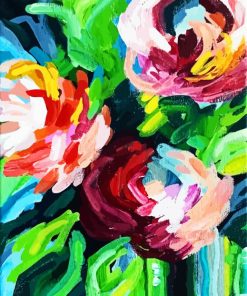 Abstract Flowers paint by number