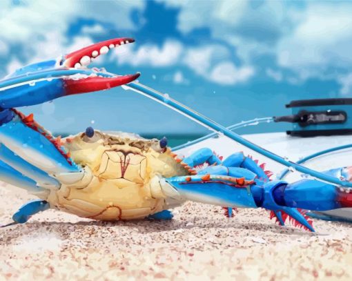 Blue Crab paint by number