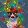 Aesthetic Christmas Rudolph paint by number