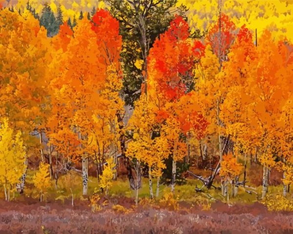 Aesthetic Speen Trees paint by number