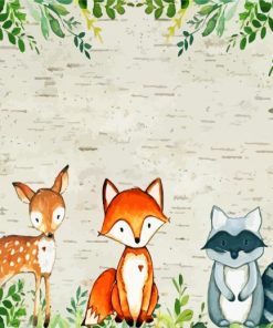 Aesthetic Woodland Animals paint by number