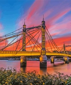 Albert Bridge In London paint by number