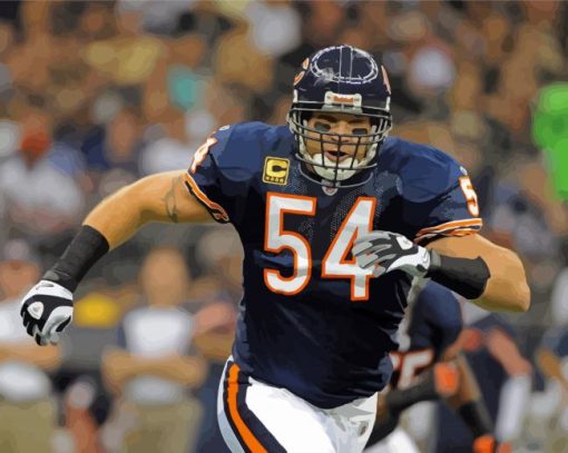 Brian Urlacher Footballer paint by number