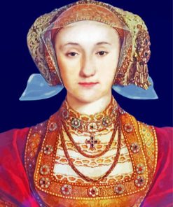 Anne Of Cleves Queen Portrait paint by number