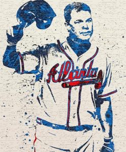 Atlanta Braves Chipper Joness paint by number