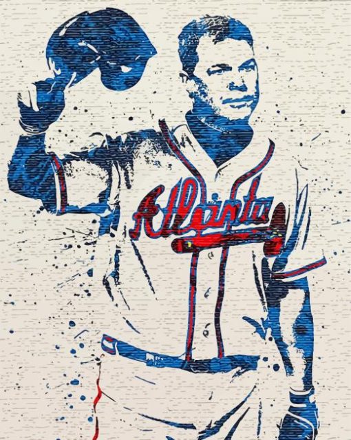 Atlanta Braves Chipper Joness paint by number