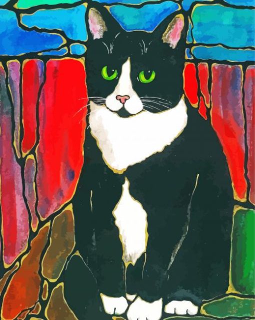 Bicolor Cat paint by number