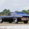 Black Chevrolet Nova paint by number