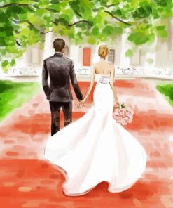 Bride And Groom Art paint by number