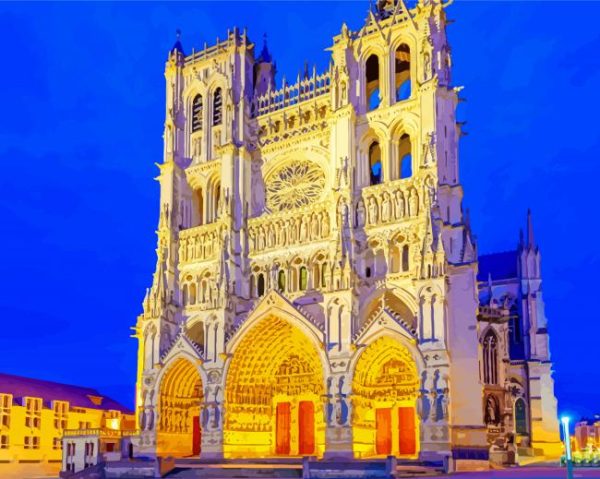 Cathédrale Notre Dame Damiens France paint by number
