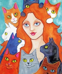 Cats Lady paint by number