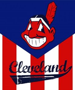 Cleveland Indians Baseball Club paint by number