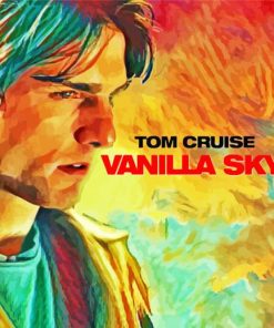 Colorful Tom Cruise Vanilla Sky paint by number