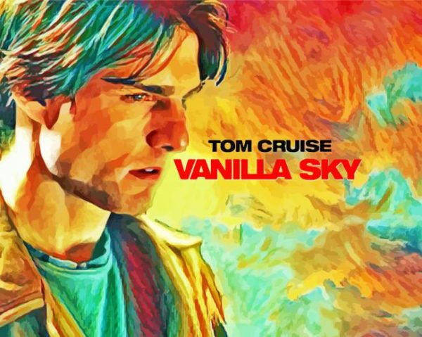 Colorful Tom Cruise Vanilla Sky paint by number