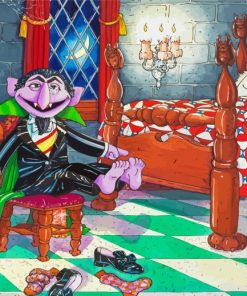 Count Von Count In Bedroom paint by number