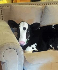 Cow On A Couch paint by number