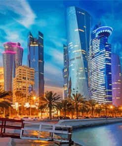 Doha Buildings paint by number