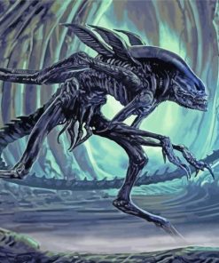 Fantasy Xenomorph Alien paint by number