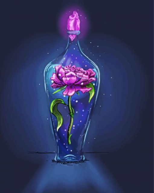 Flower In Bottle paint by number