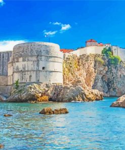 Fort Bokar Dubrovnik paint by number