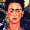 Frida Kahlo Self Portrait With Thorn Necklace And Hummingbird paint by number