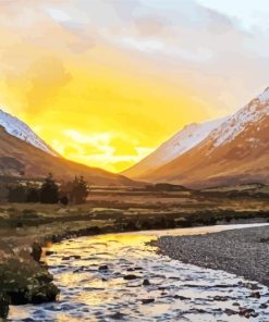 Glen Coe Scotland paint by number