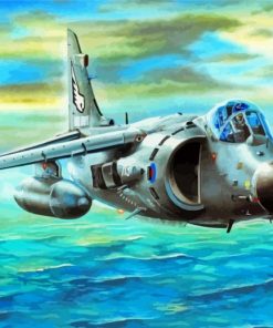 Harrier Aircraft paint by number