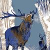 Highland Stag Art paint by number