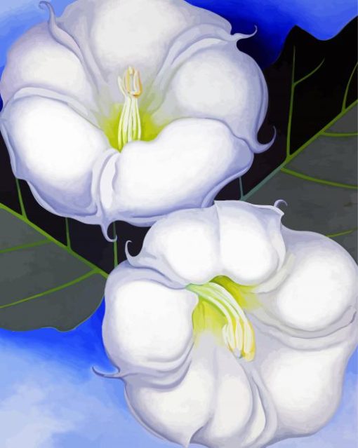 Jimson Weed Georgia Okeefe paint by number