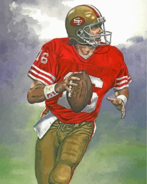 Joe Montana American Player paint by number