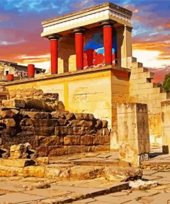 Knossos Ancient Temple paint by number