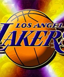 Lakers Basketball Team Logo paint by number