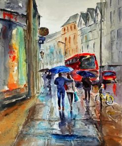 London In The Rain paint by number